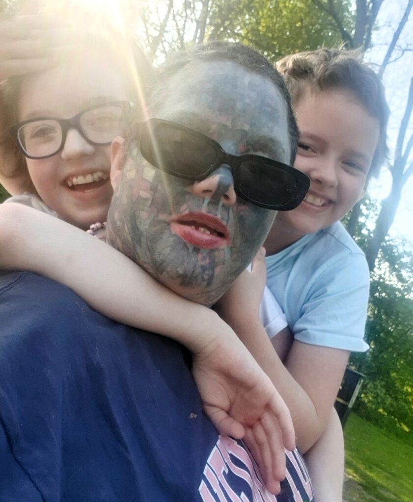 Britain's most tattooed mum Melissa Sloan regrets her 800+ inkings and wants them removed but can't afford it - saying makeup hides her tattoos and her true self.