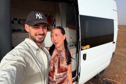 Lauren and Louis spent £16,000 converting a Ford Transit into a retro home-on-wheels. With no prior experience, they now live full-time on the road, embracing van life.
