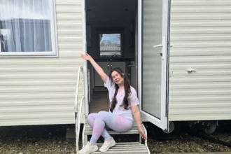 Woman ditches pricey flat for static caravan life - saving £900 a month and gaining peace, freedom and community despite online critics calling it a waste of money.