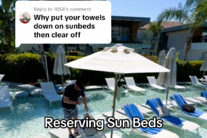 A Brit tourist sparked backlash after reserving sunbeds with towels before breakfast in Turkey but insists it’s harmless if done briefly and beds are left unused for hours.