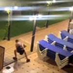 A group of British holidaymakers hilariously foiled a 2am sunbed-saving attempt in Spain by snatching towels left to reserve loungers seven hours before the pool opened.