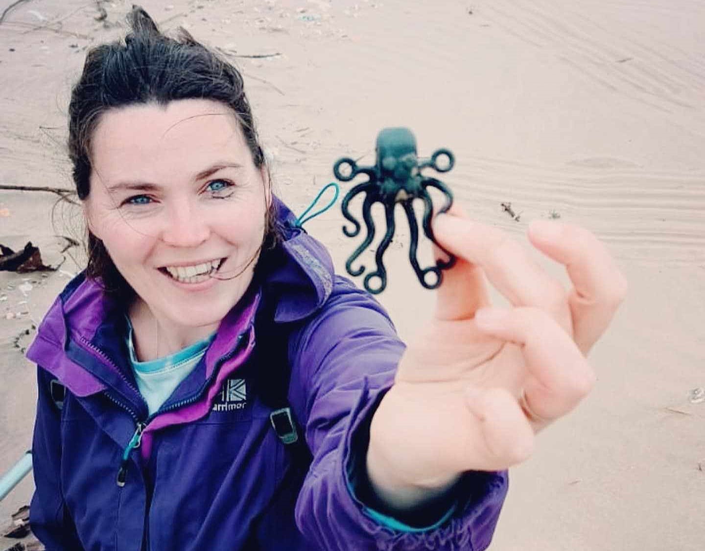A rare Lego octopus lost in a 1997 cargo spill off Cornwall has been found in Wales by beachcomber Jenny Smith, marking the first reported sighting in the country.
