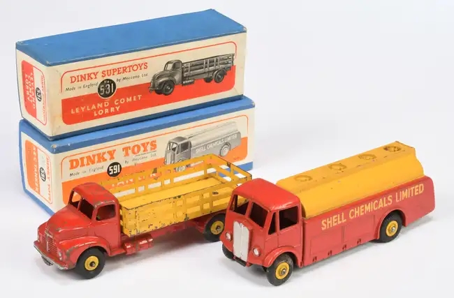 Over 600 rare Dinky Toys sold for £87,520 at auction, including a record-breaking Thunderbird 2 and Weetabix van, highlighting global demand for vintage collectibles.