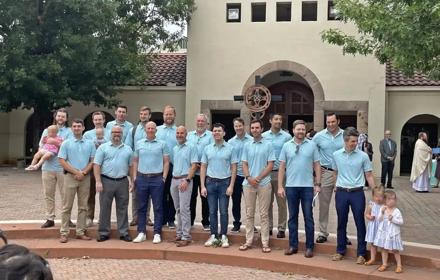 Over 200 dads wore the same blue polo to church after their wives pulled off a hilarious Father's Day prank, delighting millions online with their wholesome reactions.