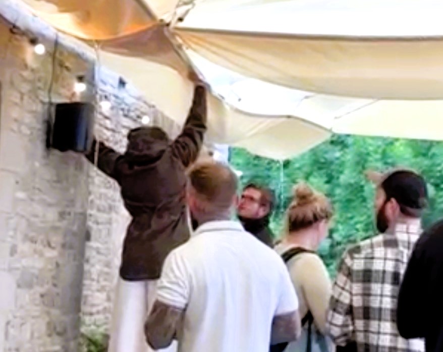 Jeremy Clarkson’s £40k pub umbrellas at The Farmer’s Dog backfired as rain pooled and poured onto decking, leaving staff scrambling and visitors amused by the mishap.