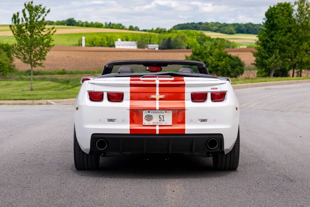 Jon Bon Jovi’s rare 2011 Indy 500 Camaro convertible with just 3,500 miles, V8 power, and signed window sticker has sold for over £30,000 at a US auction.