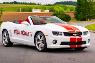 Jon Bon Jovi’s rare 2011 Indy 500 Camaro convertible with just 3,500 miles, V8 power, and signed window sticker has sold for over £30,000 at a US auction.