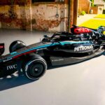 A life-sized replica of Lewis Hamilton’s 2024 F1 car is on sale for £20,000 in Dorset featuring carbon-fibre details, racing slicks and a full cockpit display.