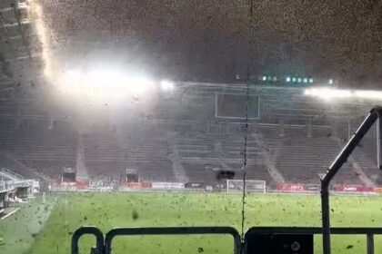 Millions of moths swarm Romanian stadiums during UEFA U-19 Championship - fans flee and players shocked as sudden insect invasion blamed on heat and rainfall.