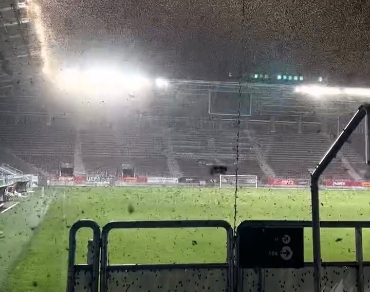 Millions of moths swarm Romanian stadiums during UEFA U-19 Championship - fans flee and players shocked as sudden insect invasion blamed on heat and rainfall.