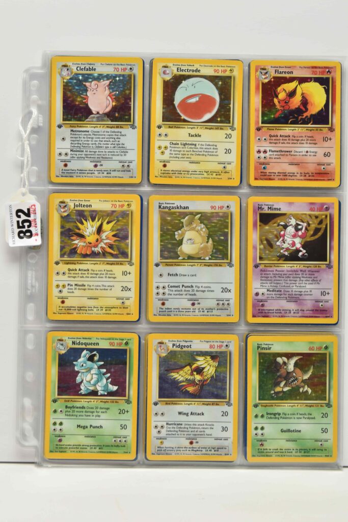 Rare Pokemon card sets sparked a global bidding war with 17 lots selling for over £17k including a Shining Charizard and first edition Neo Revelation and Base sets.