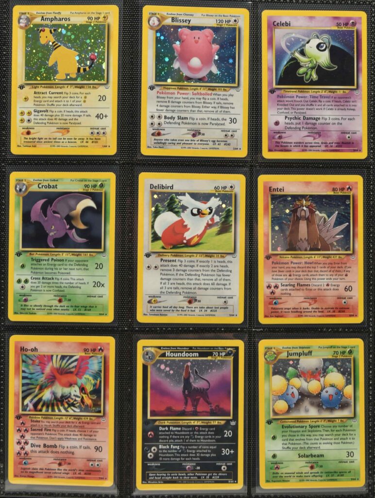 Rare Pokemon card sets sparked a global bidding war with 17 lots selling for over £17k including a Shining Charizard and first edition Neo Revelation and Base sets.