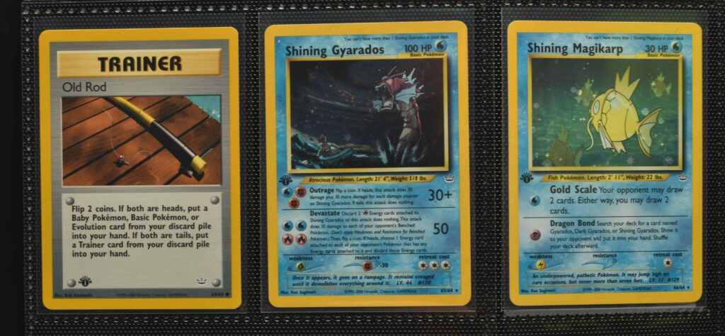 Rare Pokemon card sets sparked a global bidding war with 17 lots selling for over £17k including a Shining Charizard and first edition Neo Revelation and Base sets.