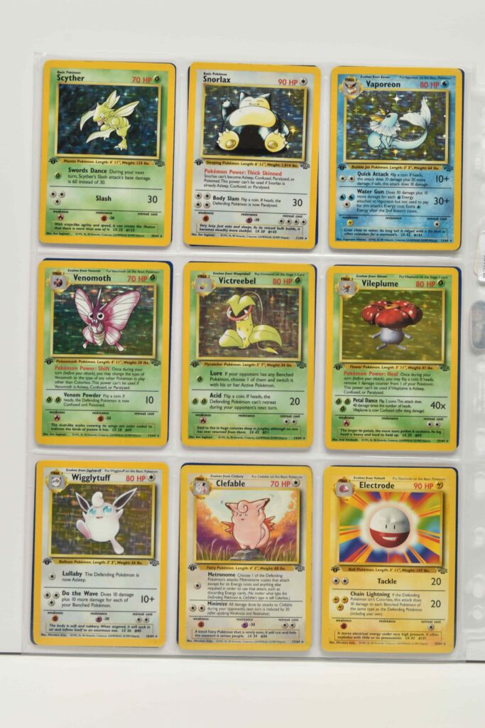 Rare Pokemon card sets sparked a global bidding war with 17 lots selling for over £17k including a Shining Charizard and first edition Neo Revelation and Base sets.