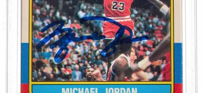 A rare signed Michael Jordan rookie card is expected to fetch £2.2 million at auction on Pharrell’s Joopiter platform, possibly breaking the record for sports memorabilia.