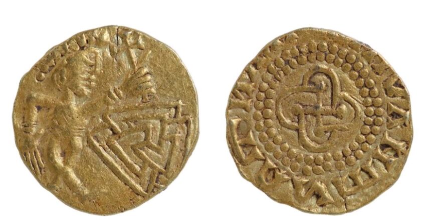 A rare Anglo-Saxon gold coin dating back to AD640-660 has been unearthed in Norfolk, blending Christian and pagan symbols in what experts call a major archaeological find.