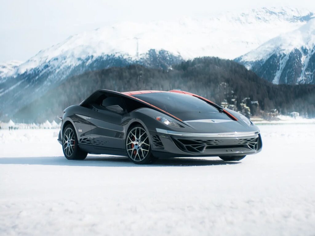 The one-off 2012 Bertone Nuccio, a 186mph V8 wedge-shaped supercar celebrating Bertone’s centenary, is now for sale at £425,000 via RM Sotheby’s sealed bid auction.