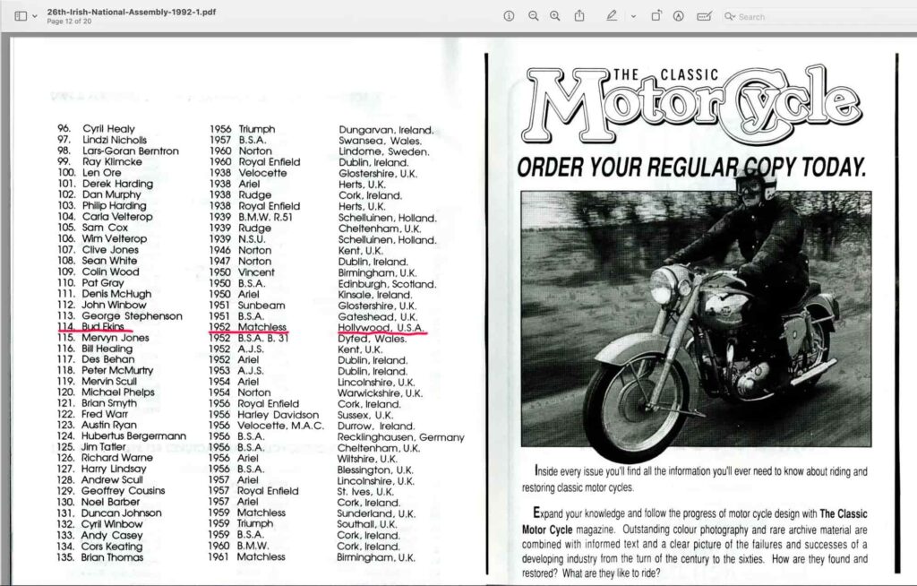 Bud Ekins’s 1952 Matchless G80S motorbike, once ridden by Steve McQueen’s legendary stunt double, is heading to auction for £6,000 as a rare piece of racing history.