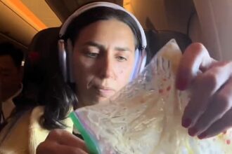 A woman went viral for making a salad with boiled eggs mid-flight, sparking social media outrage over airplane etiquette, but she insists her meal was odourless and discreet.