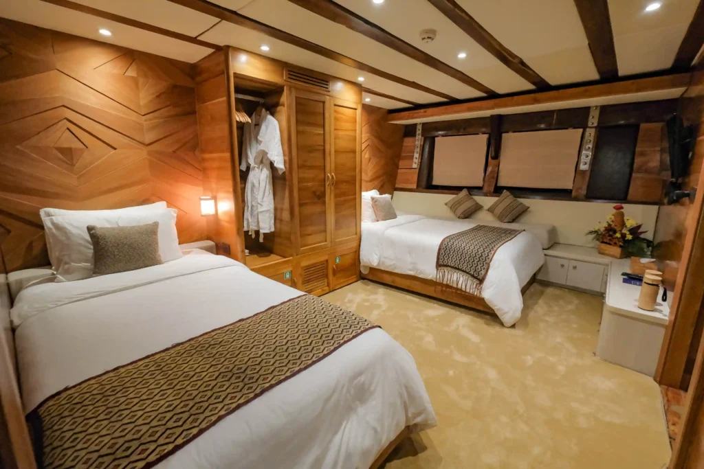 Sail Indonesia aboard Lamima - the world’s largest wooden sailing yacht offering luxury, diving, wellness and bespoke expeditions from £159,000 per week plus tax.
