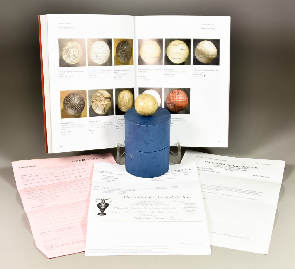 Historic 1800s golf ball once used by Ian Fleming expected to fetch £4,000 at Canterbury auction, tied to Bond and golf legend Old Tom Morris.