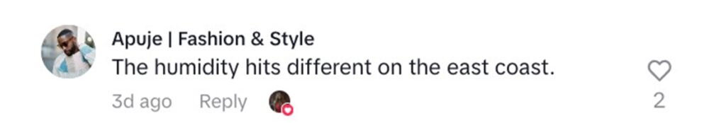 Social media comment on the post of American expat declares US summer heat the winner after landing in NYC from the UK, but admits Britain’s lack of AC makes even 25°C feel unbearable in viral TikTok rant.