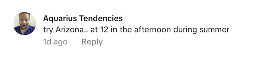 Social media comment on the post of American expat declares US summer heat the winner after landing in NYC from the UK, but admits Britain’s lack of AC makes even 25°C feel unbearable in viral TikTok rant.