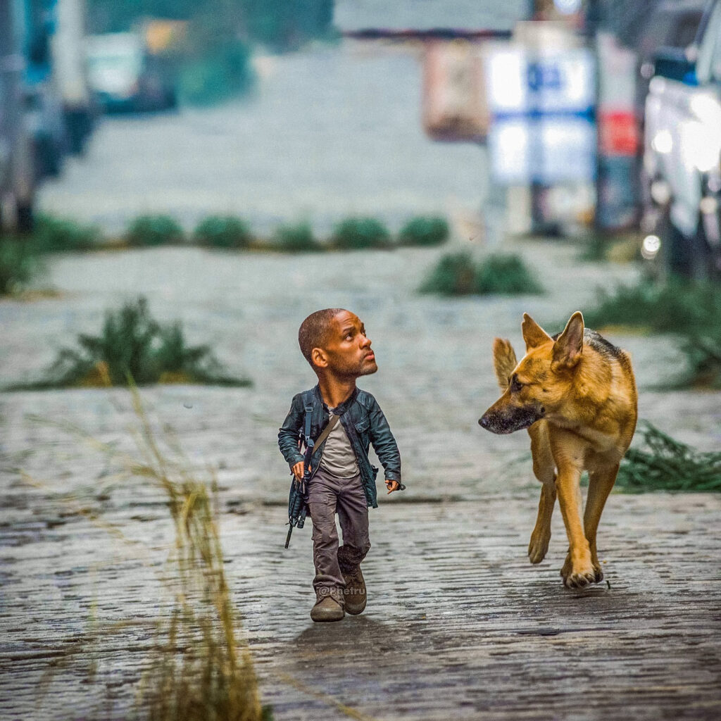 Oscar Hinojosa turns film icons into pocket-sized stars using Photoshop, delighting fans with mini celebrity edits inspired by his tiny dog and a whimsical brownie-fueled idea.