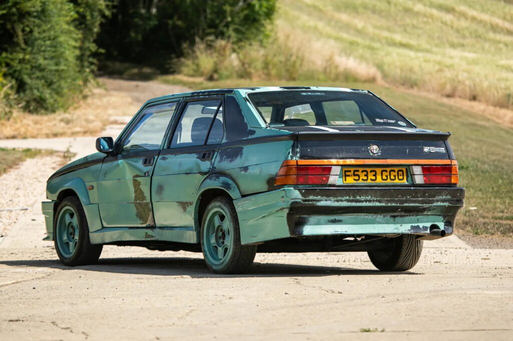 Jeremy Clarkson’s £450 Alfa Romeo from Top Gear is up for auction at £15,000, complete with Skoda Green paint, TV battle scars, and no MOT since 2017.