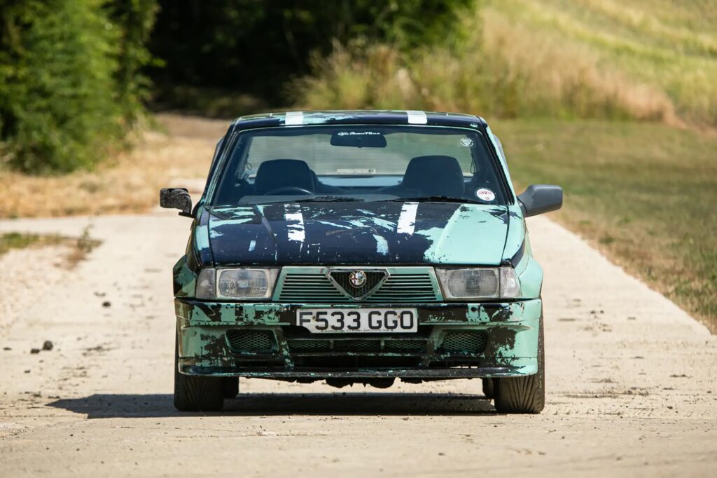 Jeremy Clarkson’s £450 Alfa Romeo from Top Gear is up for auction at £15,000, complete with Skoda Green paint, TV battle scars, and no MOT since 2017.