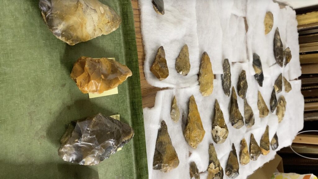 A rare 68-piece Stone Age flint tool collection found by David Blake is set to auction for £10,000. Made by Homo heidelbergensis, the 400,000-year-old tools were found in Kent.