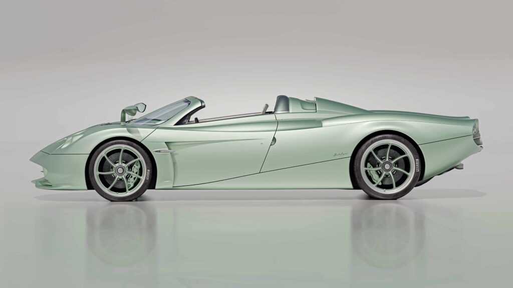 The £2.5m Pagani Huayra Codalunga Speedster hits 217mph with V12 power, mint green styling, and ultra-rare exclusivity as only 10 handcrafted models will be built.