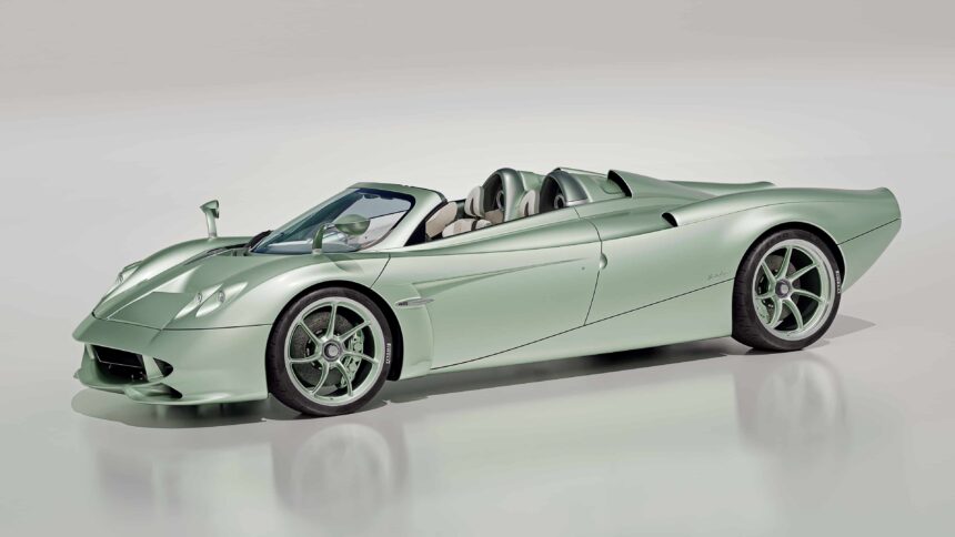 The £2.5m Pagani Huayra Codalunga Speedster hits 217mph with V12 power, mint green styling, and ultra-rare exclusivity as only 10 handcrafted models will be built.