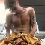 Brit Jak Aitcheson failed the Benidorm belly buster breakfast challenge and was mocked for barely touching the 2,760-calorie feast - claiming he nodded off mid-meal.
