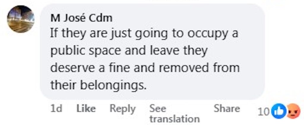 Social media comment on the post of Brit tourist stunned as holidaymakers claim Benidorm beach spots at 6.30am with towels, chairs and brollies, sparking outrage and calls for fines over early beach hogging.