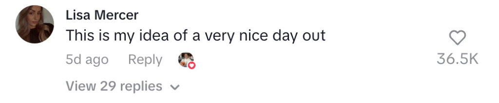 Social media comment on the post of After a romantic Venice getaway, Ross Whyatt surprises boyfriend Riccardo with a Gavin and Stacey tour in Barry Island - now Riccardo can’t wait to go back.
