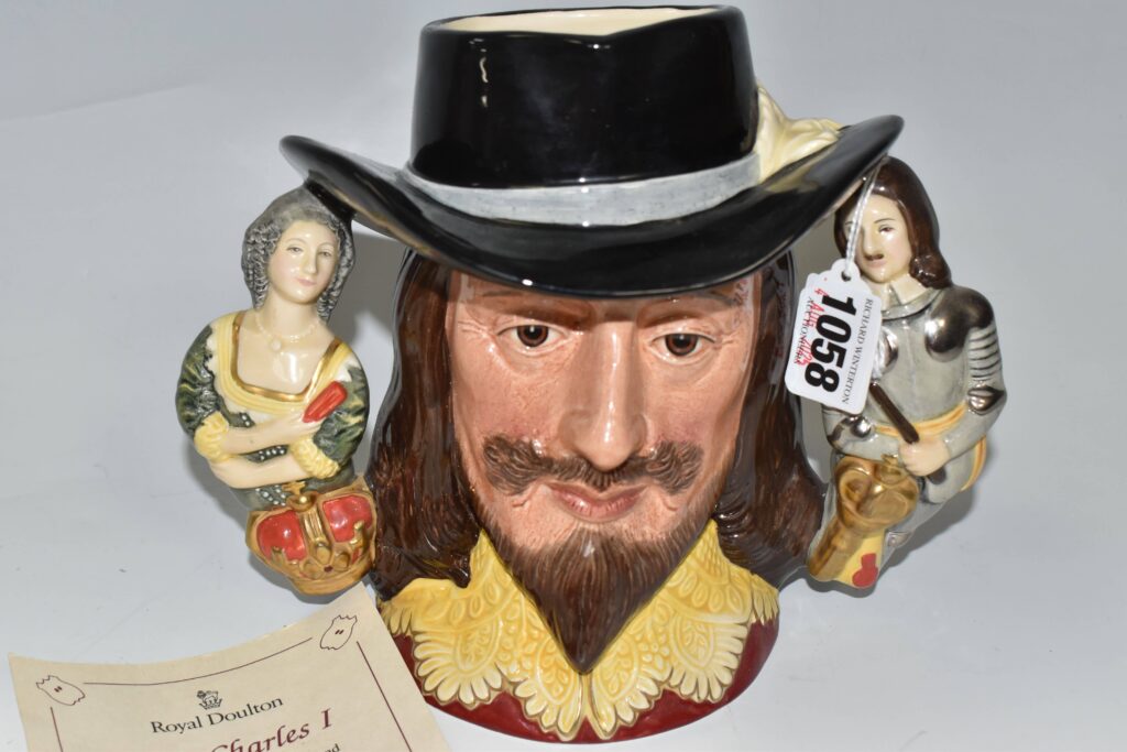 Over 300 rare character and Toby jugs collected over 25 years are up for auction in Lichfield, showcasing royalty, legends, and entertainers from across the centuries.