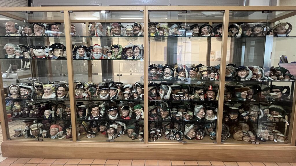 Over 300 rare character and Toby jugs collected over 25 years are up for auction in Lichfield, showcasing royalty, legends, and entertainers from across the centuries.