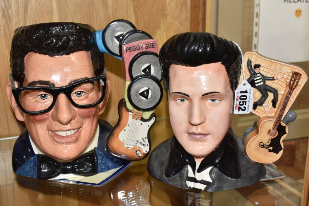 Over 300 rare character and Toby jugs collected over 25 years are up for auction in Lichfield, showcasing royalty, legends, and entertainers from across the centuries.