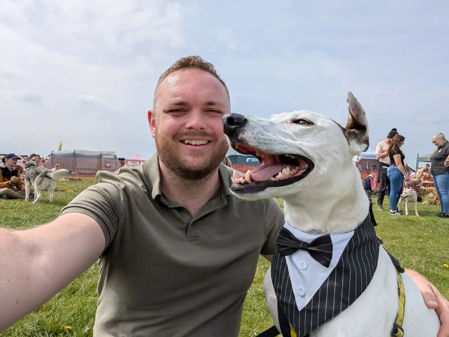 Rescue dog Moose becomes pub-loving TikTok star after overcoming behavioral struggles - now the Lurcher-Staffy mix can’t pass a local without heading to the bar.