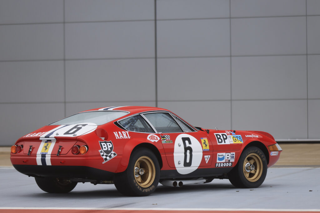 A rare 1973 Ferrari Daytona that raced at Le Mans and Daytona could fetch up to \$10m at auction, boasting elite pedigree, restoration acclaim and 450 hp racing power.