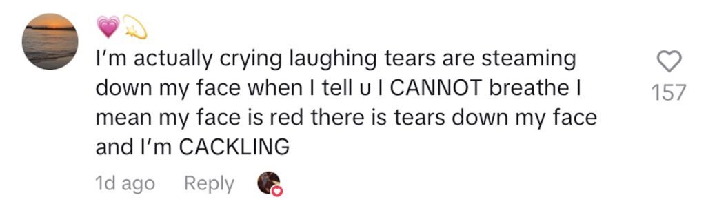 Social media comment on the post of A teen dog owner went viral with a genius nail-trimming hack - smearing peanut butter on cling film wrapped around her head to keep her pug calm while clipping her claws.