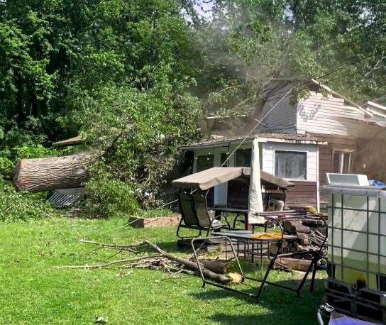 A 65-year-old man’s home was destroyed when a tree fell during pruning in Quebec, leaving him homeless - now neighbours have raised over £650 to help him rebuild.