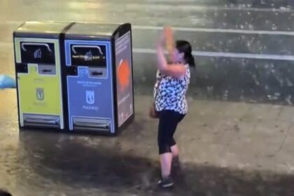 A dancing diva stole the spotlight at Madrid Pride, grooving in ankle-deep rain as the crowd roared - her joyful moves upstaged no-show star Karol G in a viral moment.
