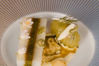 Gordon Ramsay’s £250 tasting menu dish sparks backlash for its tiny portion size, as chef uses tweezers to plate Dover sole with cucumber and dill at London’s 22 Bishopsgate.