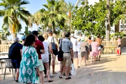 A Brit family in Spain compared their hotel’s sunbed rush to the Hunger Games as guests queued early, jumped fences and threw towels to claim loungers at Hotel Triton.