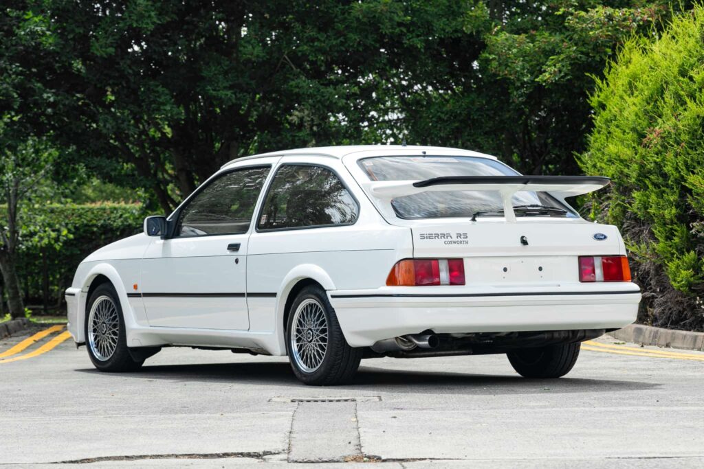 Iconic 1986 Ford Sierra Cosworth with just 27,742 miles hits auction for £95,000 - over double its original value - thanks to pristine condition and one cherished owner.