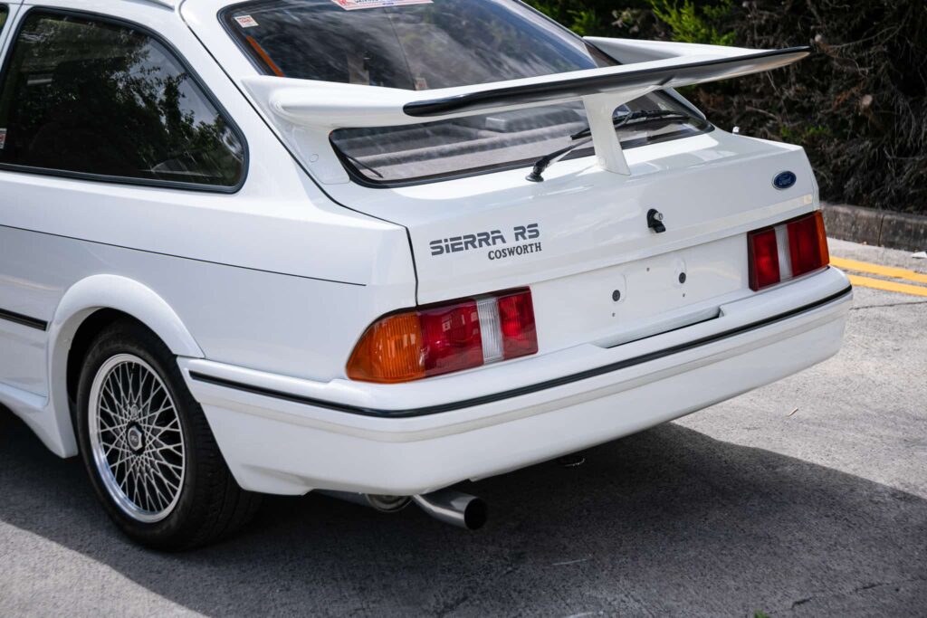 Iconic 1986 Ford Sierra Cosworth with just 27,742 miles hits auction for £95,000 - over double its original value - thanks to pristine condition and one cherished owner.