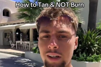 Love Island’s Frankie Davey slammed for telling fans to ditch suncream and use coconut oil, sparking backlash over dangerous tanning advice during extreme UV conditions.
