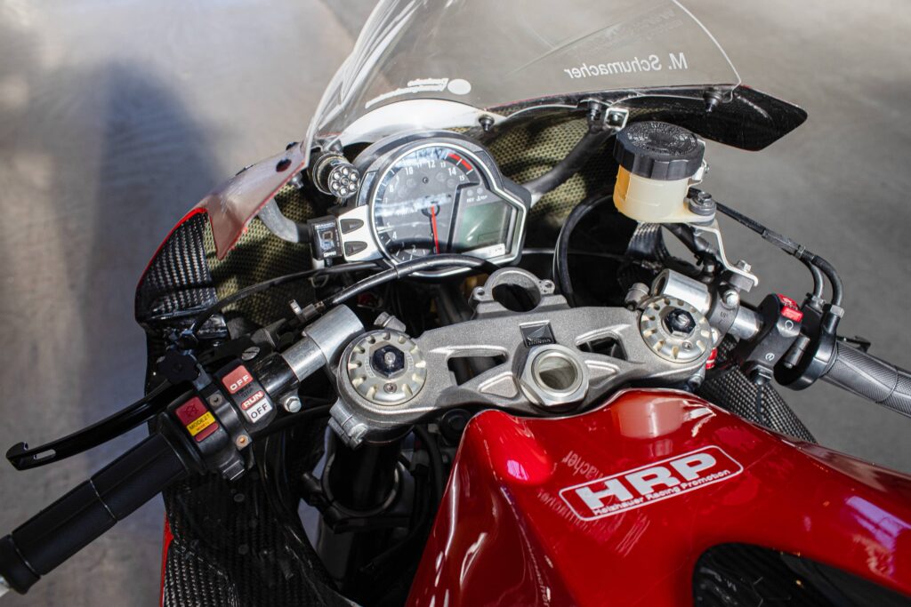 Michael Schumacher’s custom Honda CBR1000RR race bike, complete with signed gear and confirmed provenance, is set for auction and could fetch up to €35,000.